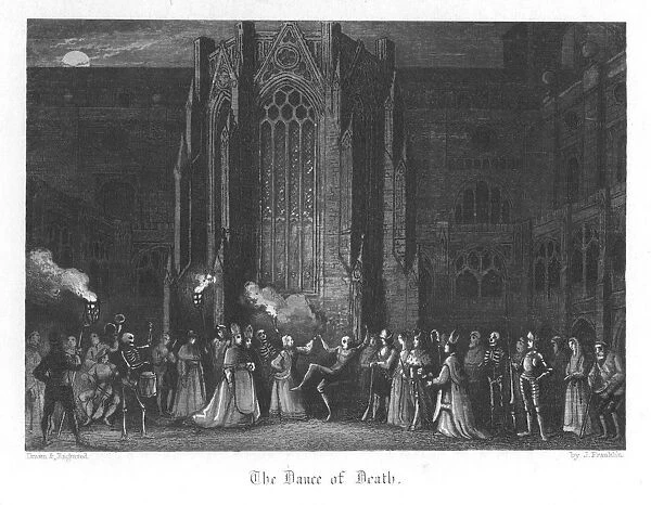 Earl of Rochester and his dissolute friends staging a Dance of Death at Saint Paul s