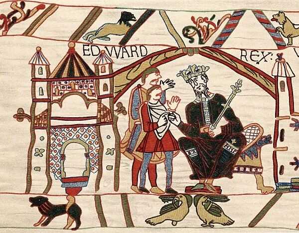 Edward The Confessor (c1003-66) Anglo-Saxon king of England from 1042. Edward on his throne