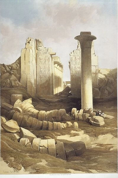 Egypt, Pillared Hall of the Temple of Karnak, by David Roberts, 1848, engraving