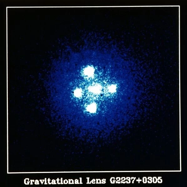 Einstein Cross Quasar: Gravitation Lens G2237 plus 0305. NASA photograph