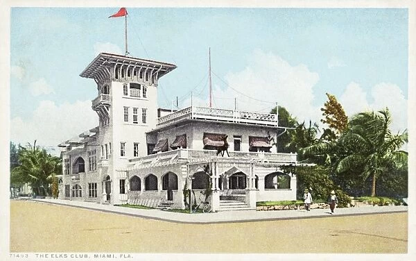 The Elks Club, Miami, Fla. Postcard. ca. 1915-1925, The Elks Club, Miami, Fla. Postcard
