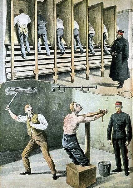 English prison life: treadmill for hard labour, and punishment with the cat-o-nine-tails