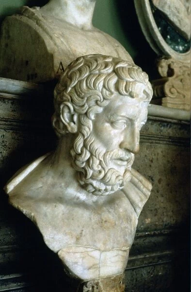 Epicurus (341-271BC) Ancient Greek philosopher and founder of Epicurean school. Portrait