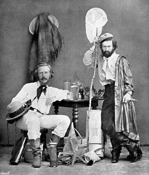 Ernst Haeckel with his assistant in Canaries, 1867