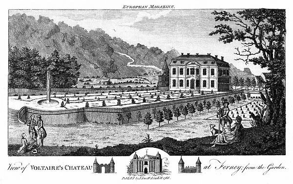 Ferney near Geneva, Switzerland, 1786. The chateau where Francois Marie Arouet de Voltaire
