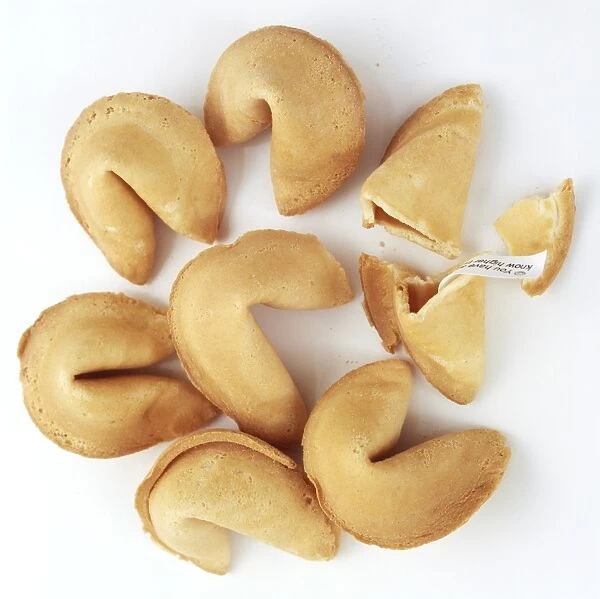 Fortune cookies, close up