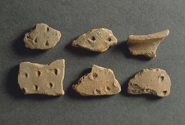 Fragments of pottery, from Monte Bignone, Province of Imperia, Italy