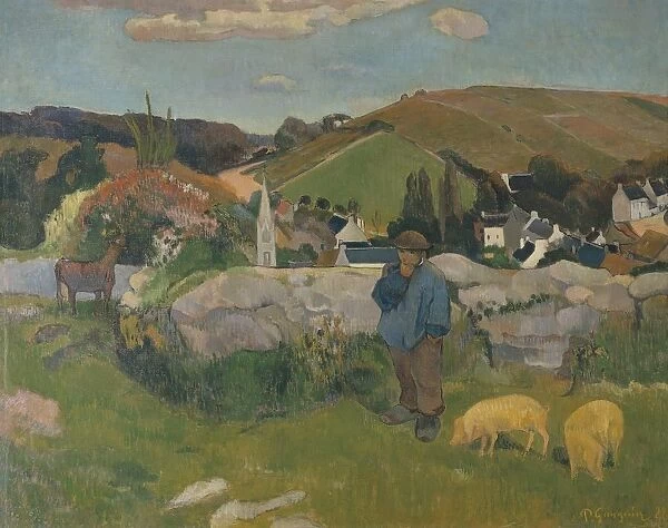 France, Breton Landscape, 1888, oil on canvas