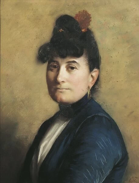 France, Montfort l Amaury, Portrait of Madame Ravel, mother of Maurice Ravel (1875-1937), composer, 1889, pastel