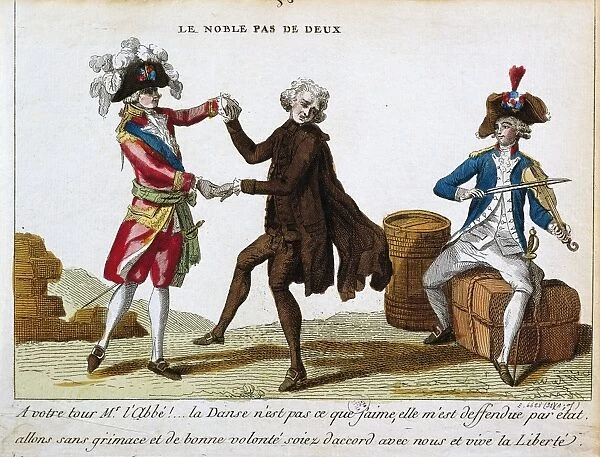 France, Paris, Caricature of three orders