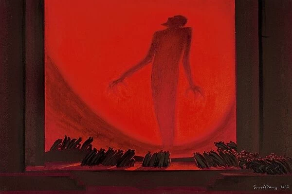 France, Paris, Hell, sketch for the scenic design of La Damnation de Faust (Damnation of Faust, 1846)