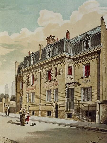 France, Paris, private house designed by architect M. Maillart in district urbanized by Georges-Eugene Haussmann, about 1880