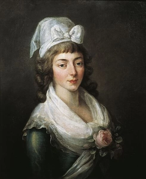 France, Paris, Versailles, Portrait of Madame Roland (Marie-Jean Roland de la Platiere, 1754-1793), supporter of the French Revolution