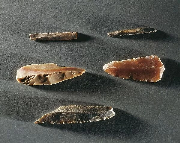 France, Stone tools including scraper, burin, gimlet and bifacial points