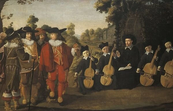 France, Troyes, Isaac de Benserade Conducting a Motet before Louis XIII of France in 1630