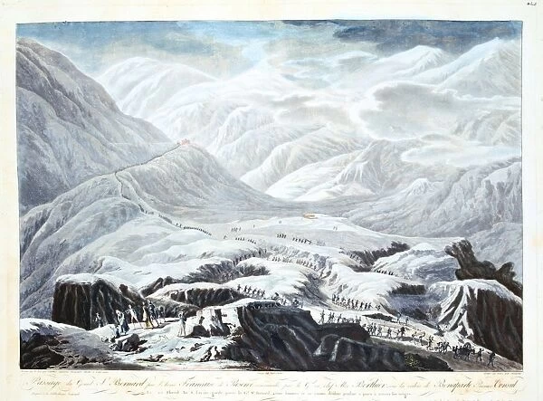 The French Reserve Army under Napoleon Bonaparte crossing theAlps by the St Bernard Pass