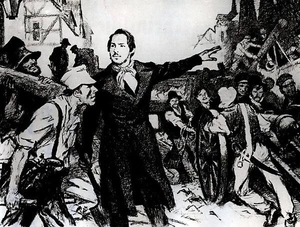 Friedrich Engels during riots of May 1849