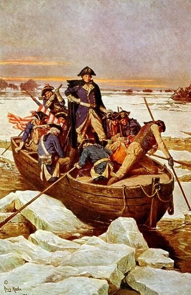 George Washington Crossing the Delaware River, 25 December 1776. An incident