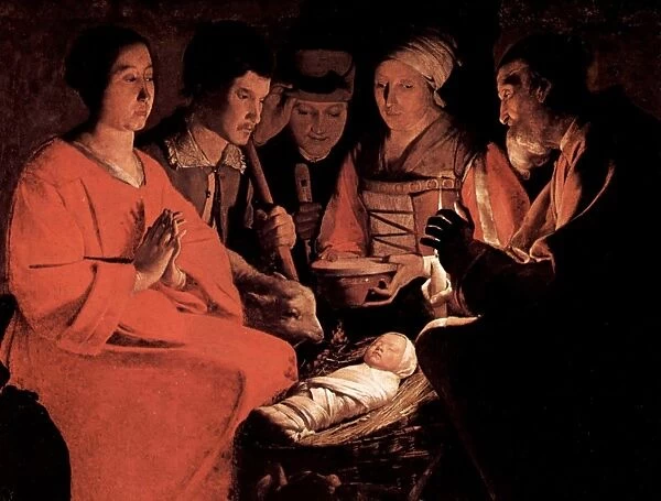 Georges de La Tour (1593 - 1652) French painter. Adoration of the Bergers (Magi)