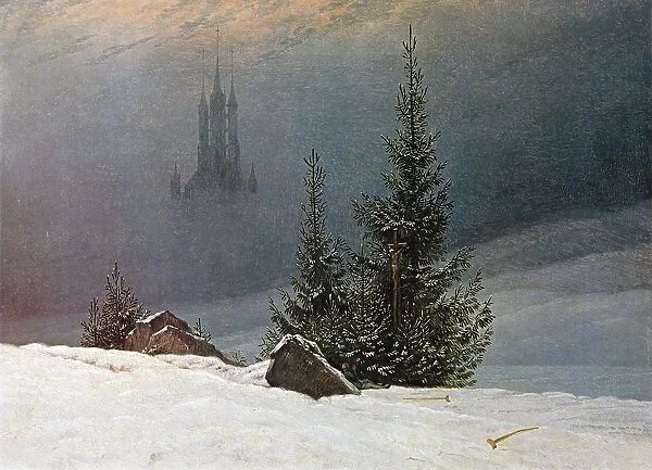 German Romantic artist Caspar David Friedrich (1774-1840). Winter Landscape with