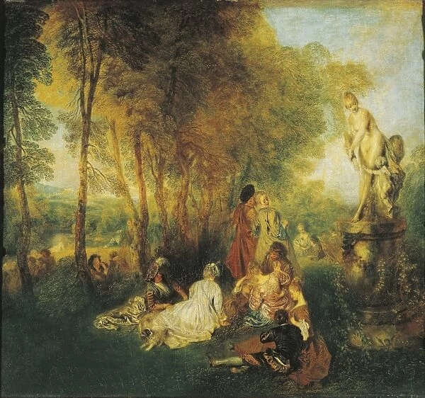 Germany, Dresden, Jean-Antoine Watteau (1684-1721), Festival of love