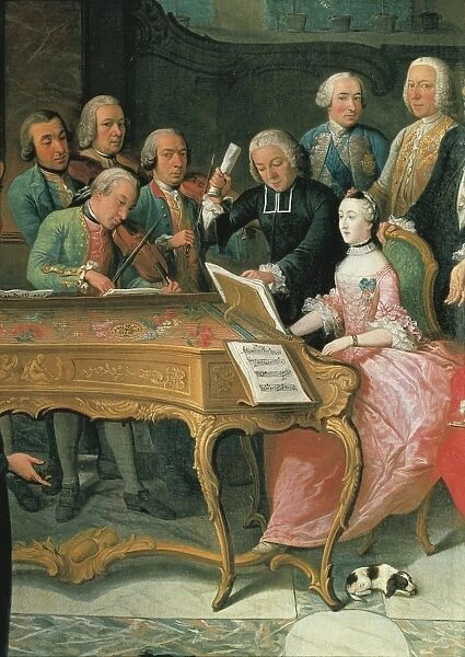 Germany, Munich, Concert in Luttich, 1755, detail