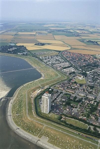 Germany, Schleswig-Holstein, Aerial view of Husum