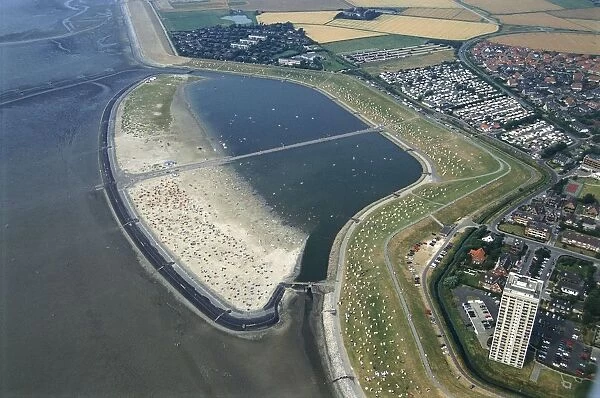 Germany, Schleswig-Holstein, Aerial view of Husum
