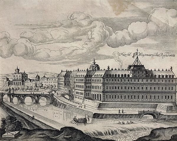 Germany, Weimar, View of the Prince-Electors Palace, 1650