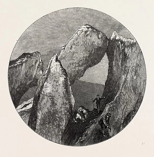 Glacier Structure on the Mer de Glace, Switzerland, 19th century engraving