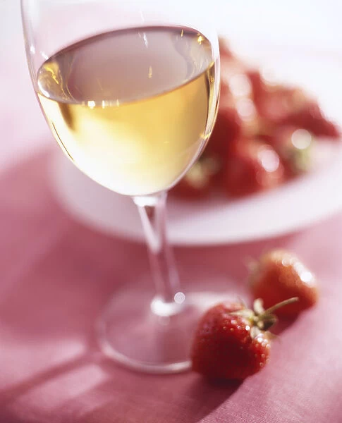 A glass of sweet white wine
