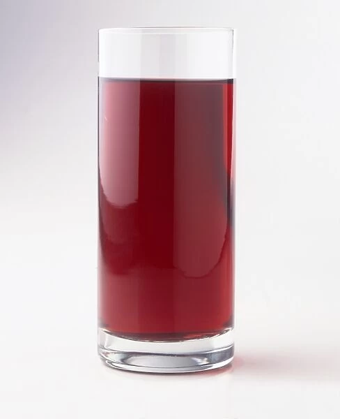 Glass of Visne suyu, a cherry-based soft drink from Turkey