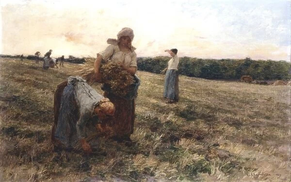 Gleaners at Sunset (1889). Artist, Leon Autustin L Hermitte (1844-1925). Private collection