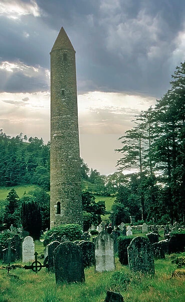 Glendalough, Ireland, renowned for an Early Medieval monastic settlement founded in the 6th century by St Kevin, Vintage Photograph, 1959