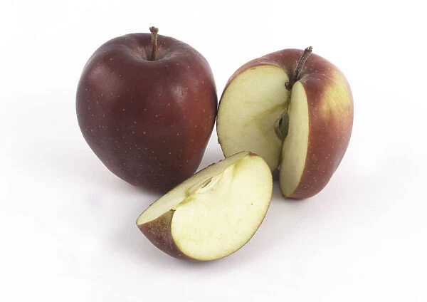 Gloster apples on white background, close-up