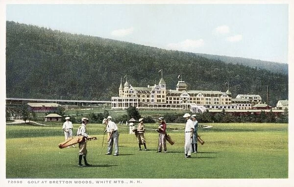 Golf at Bretton Woods, White Mts. N. H. Postcard. ca. 1915-1930, Golf at Bretton Woods, White Mts. N. H. Postcard
