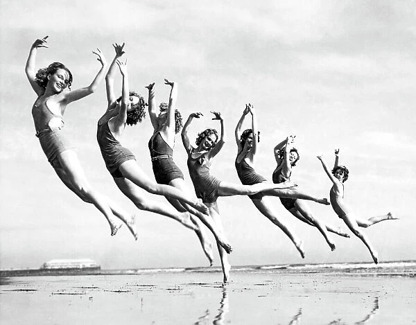 Graceful Line Of Beach Dancers