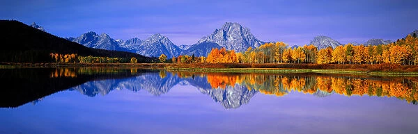 Grand Tetons and reflection in Grand Teton National Park, Wyoming