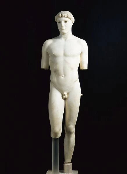 Greek civilization, Kritios Boy or Kritios Ephebe, Marble statue
