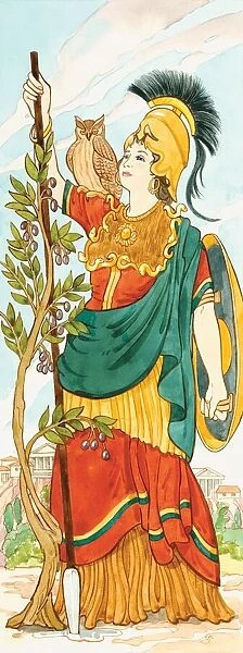 In Greek mythology Athena was the goddess of war, handicrafts, and wisdom and reason. The Romans associated her with Minerva