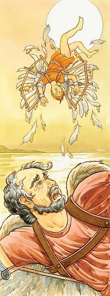 In Greek mythology the inventor Daedalus and his son Icarus used wings of wax to fly, but Icarus flew too close to the sun