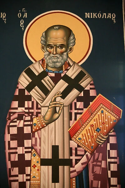 Greek orthodox icon depicting Saint Nicholas