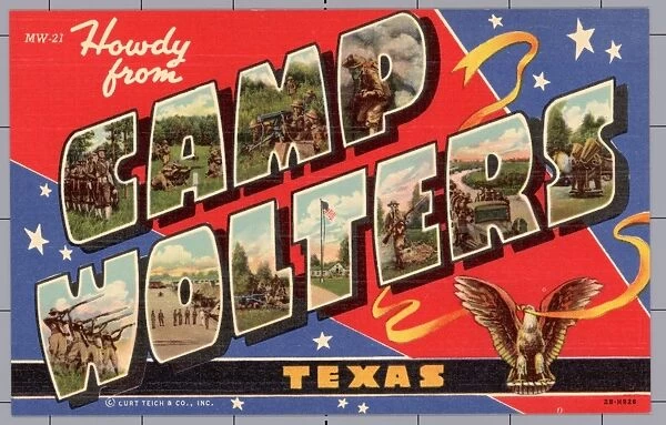 Greeting Card from Camp Wolters. ca. 1942, Texas, USA, Greeting Card from Camp Wolters