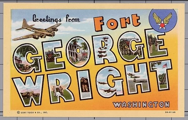 Greeting Card from Fort George Wright. ca. 1943, Washington, USA, Greeting Card from Fort George Wright