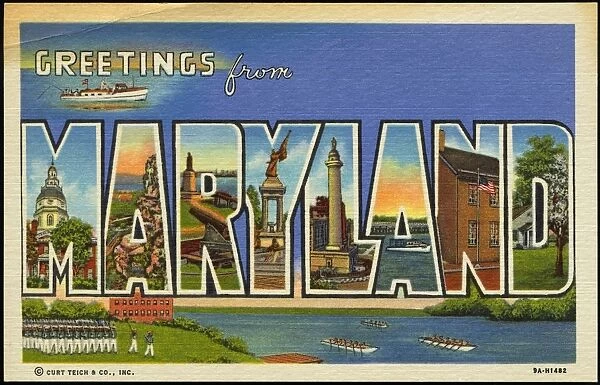 Greeting Card from Maryland. ca. 1939, Maryland, USA, Greeting Card from Maryland