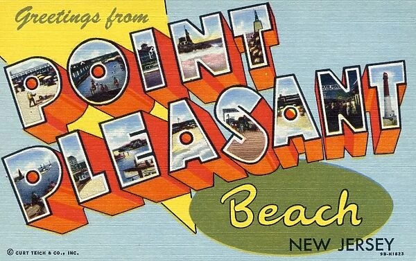 Greeting Card from Point Pleasant Beach. ca. 1949, Point Pleasant Beach, New Jersey, USA, Greeting Card from Point Pleasant Beach