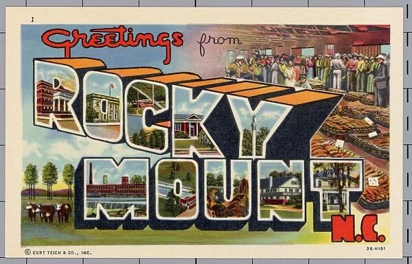 Greeting Card from Rocky Mount, North Carolina. ca. 1943, Rocky Mount, North Carolina, USA, Greeting Card from Rocky Mount, North Carolina