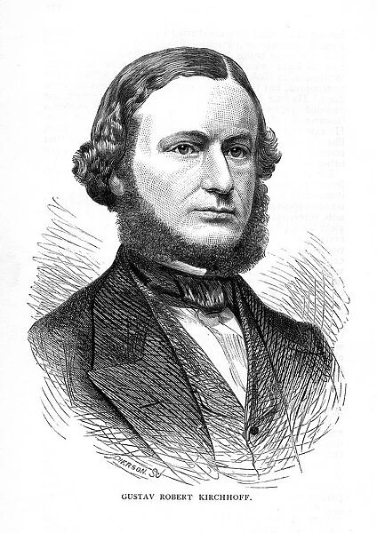 Gustave Robert Kirchhoff (1824-1887), German physicist. Together with Robert Wilhelm Bunsen