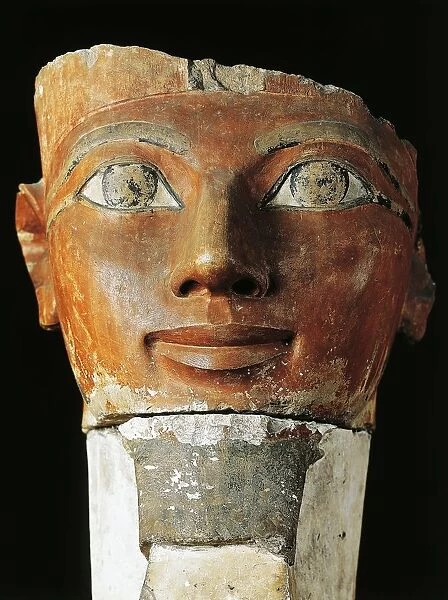 Head of Hatshepsut, close-up, from Deir-el-Bahari