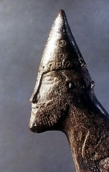 Head of a Viking warrior. National Historical Museum, Stockholm